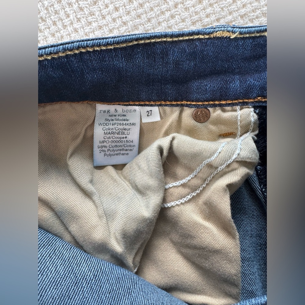 Rag & Bone Nina High-Rise Skinny Jeans, Size 26, Dark Wash - Picture 13 of 15